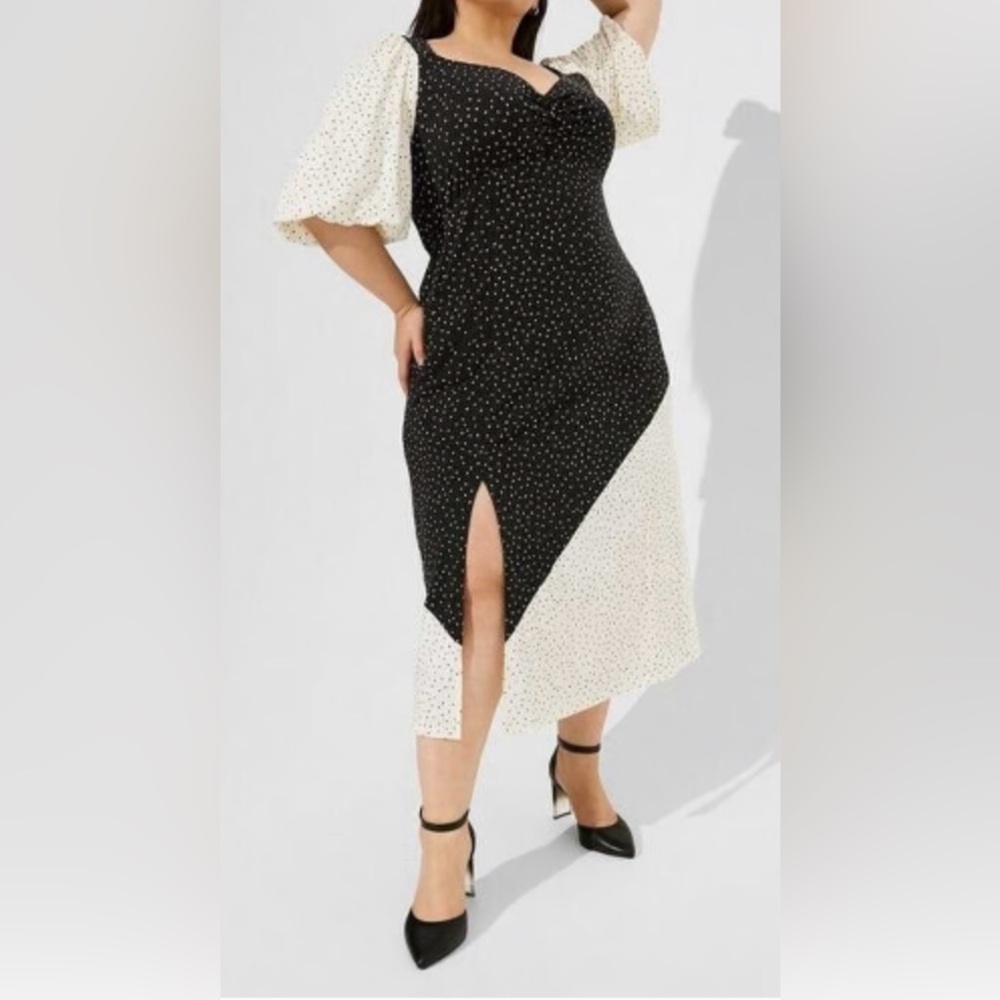 Torrid Maxi Studio Knit Mix Print Dress